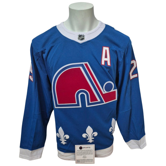 Official Fanatics Premium signed jersey - Nathan Mackinnon Nordiques blue AJs coa