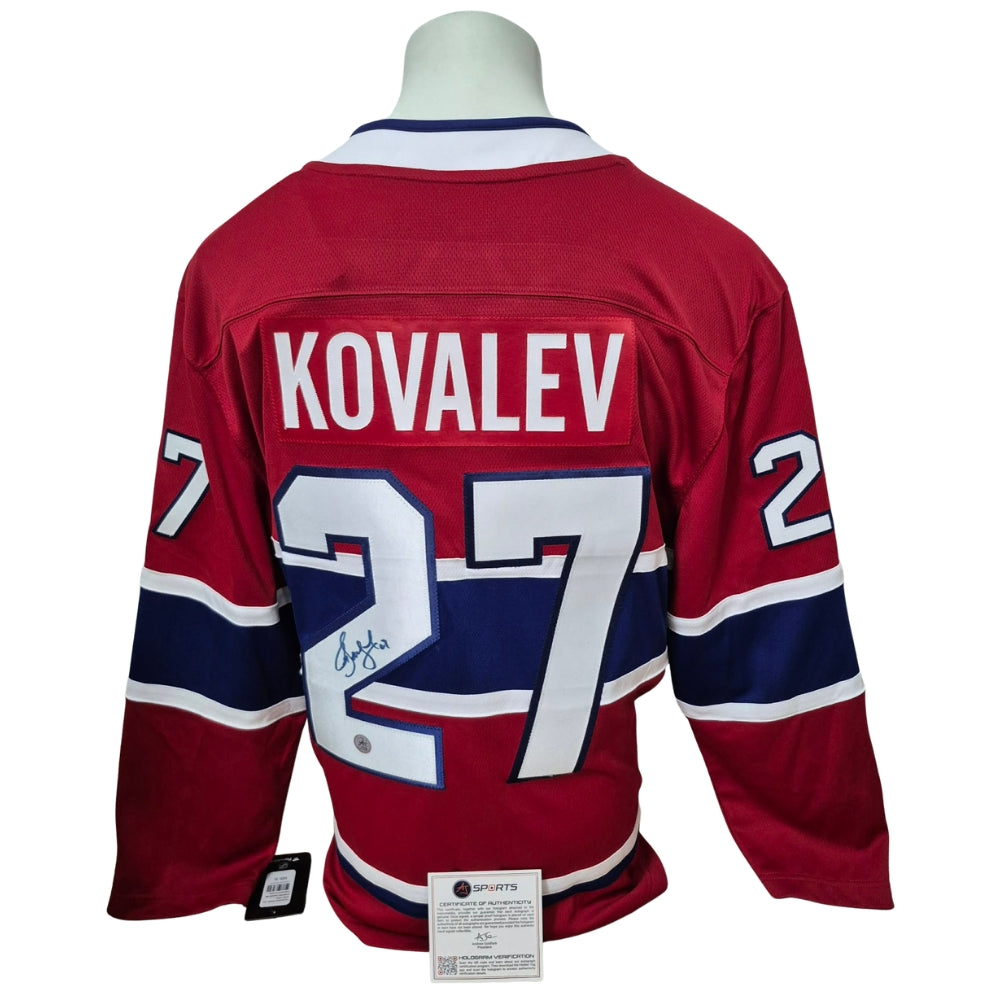 Chandail officiel Fanatics breakaway signé - Alexei Kovalev domicile AJs coa