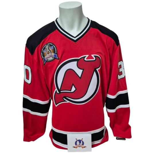 Official Fanatics replica signed jersey - Martin Brodeur red AJs coa