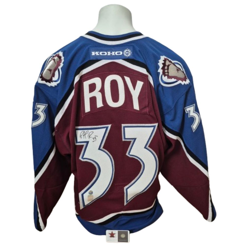 Official KOHO pro signed jersey - Patrick Roy burgundy Starside coa