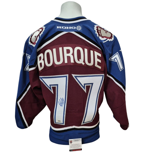 Official KOHO signed jersey - Ray Bourque purple ACA coa 