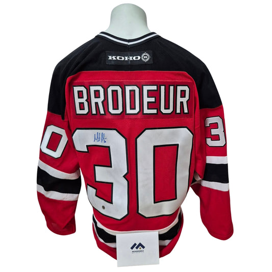 Official KOHO vintage signed jersey - Martin Brodeur red with 1995 stanley cup patch Memorable coa