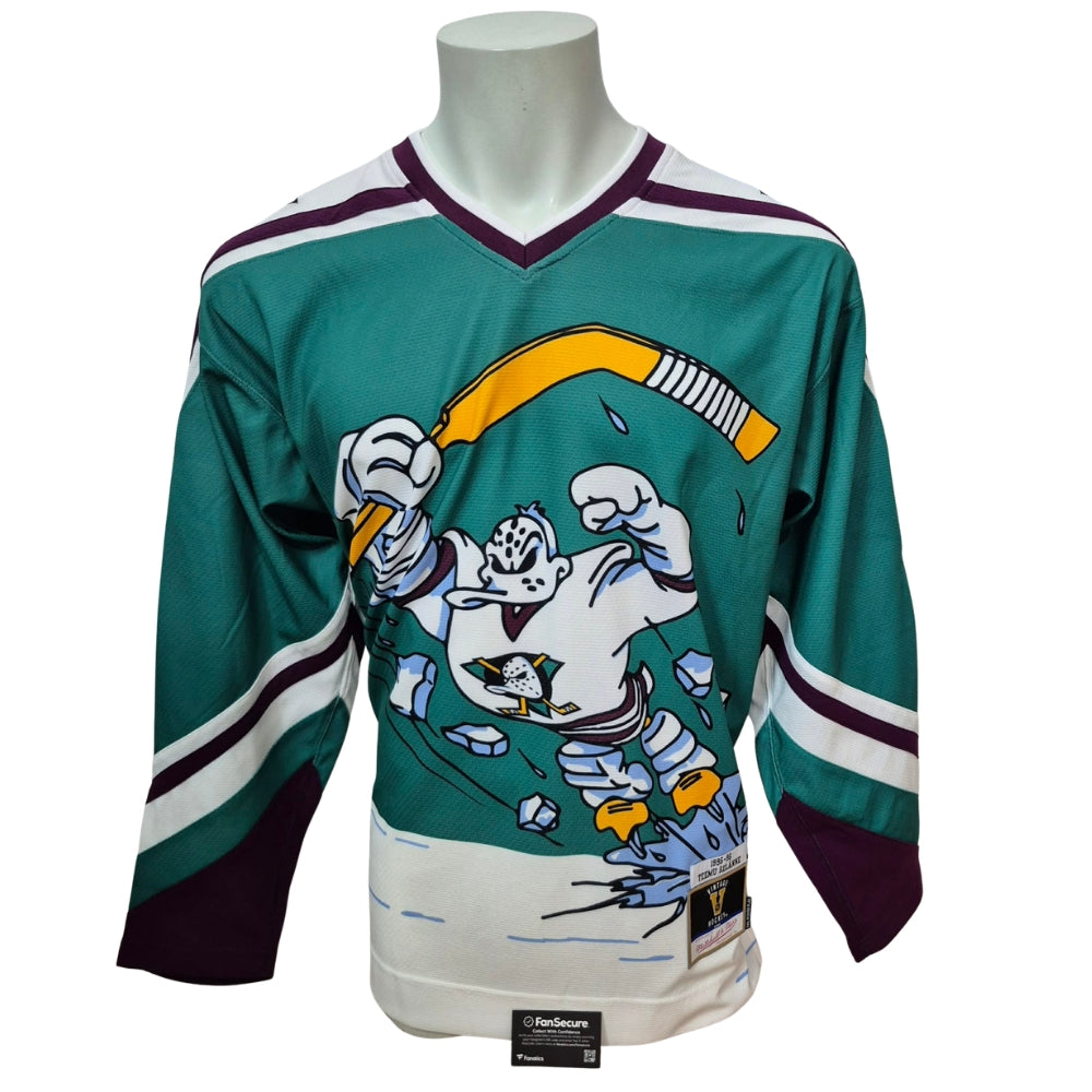 Chandail officiel Mitchell and Ness signé - Teemu Selanne 1995-1996 Fanatics coa