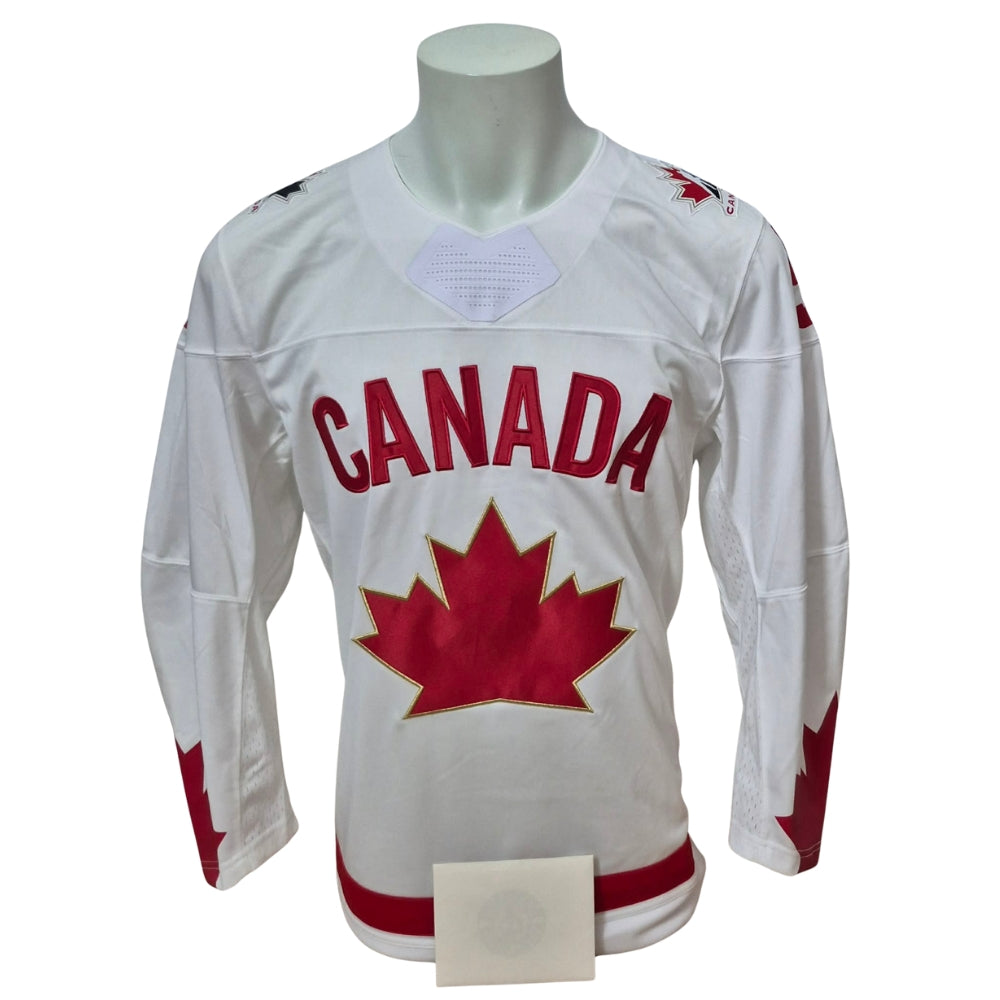 Official Nike WJC replica signed jersey - Gavin Mckenna white HH coa