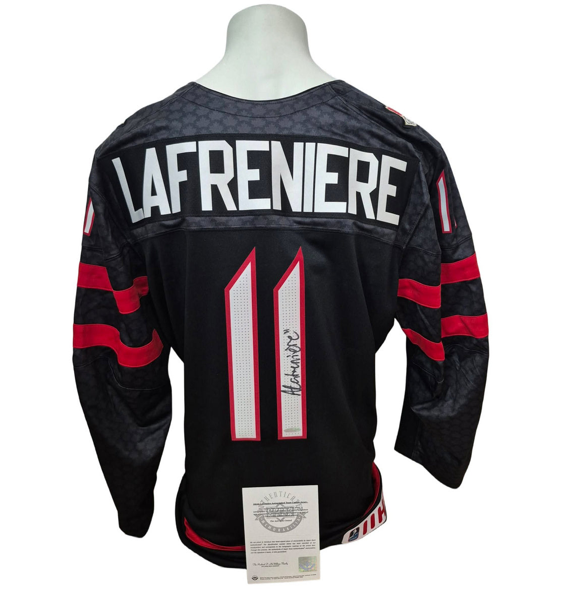Chandail officiel Nike signé - Alexis Lafrenière noir UD coa