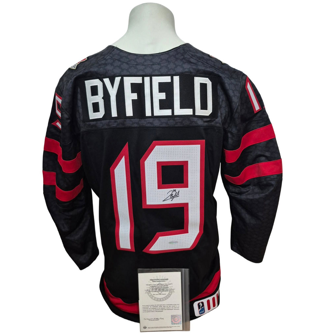 Chandail officiel Nike signé - Quinton Byfield noir UD coa