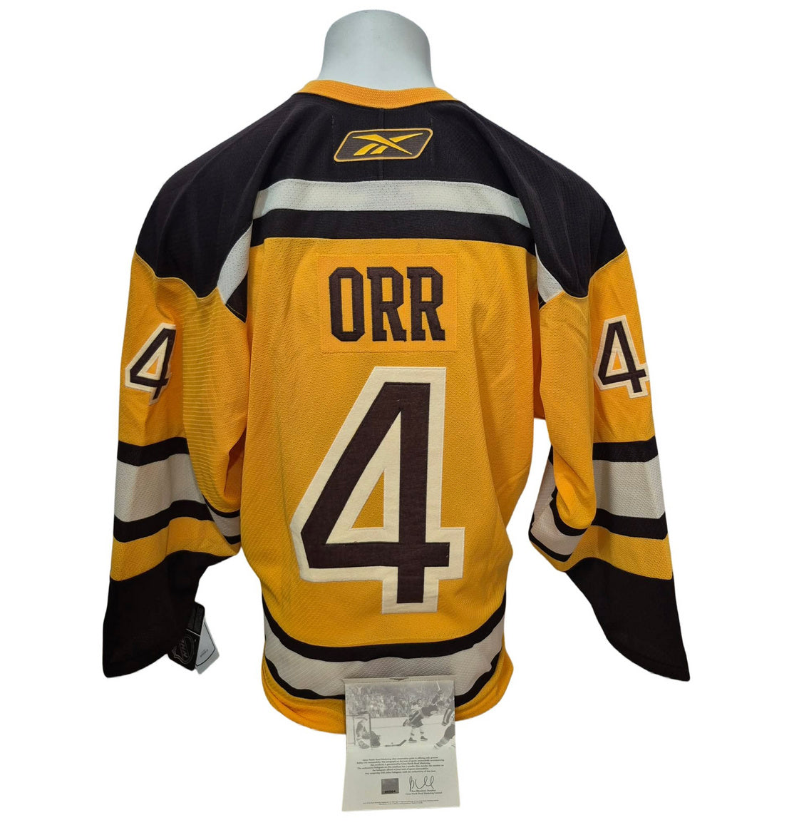 Chandail officiel Reebok signé - Bobby Orr Fenway Winter Classic 2010 LE/144 GNR coa