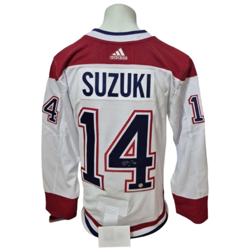 Official Adidas signed jersey - Nick Suzuki away Starside coa