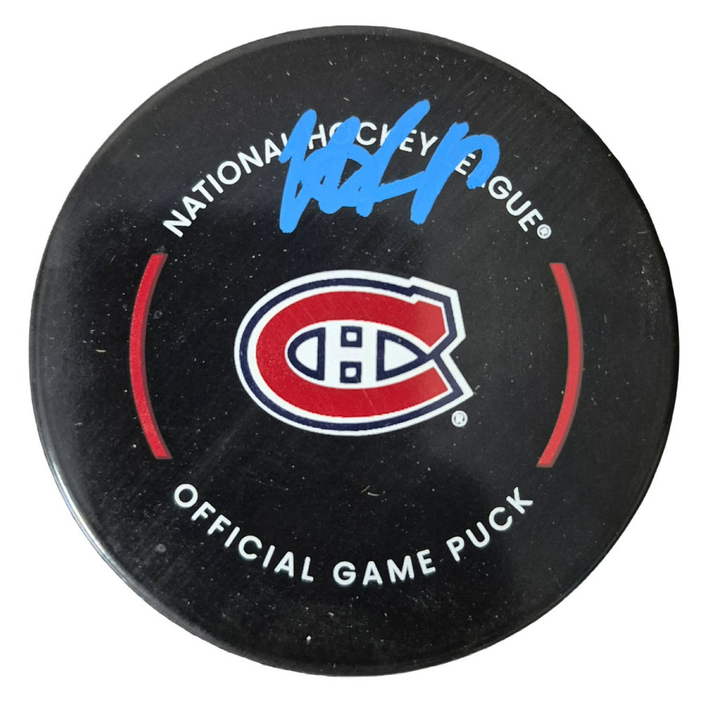 Official signed Game Puck - Alexander Zharovsky AJs coa