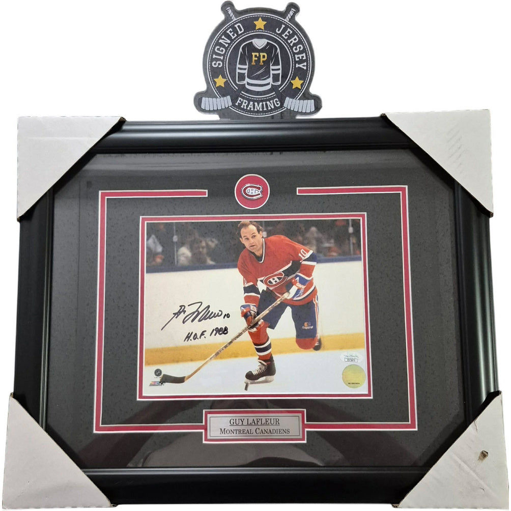 Official 8x10 signed and framed picture - Guy Lafleur home JSA coa