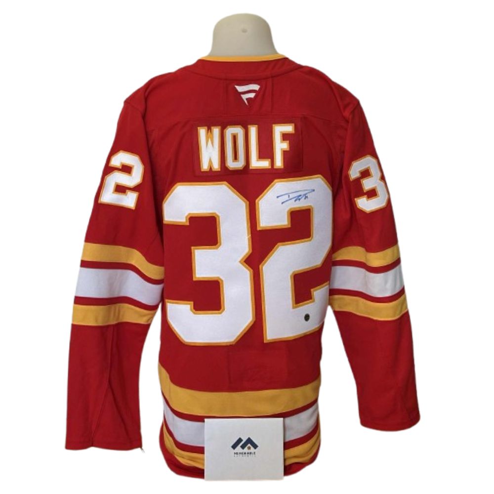 Official Fanatics Premium signed jersey - Dustin Wolf home memorable coa