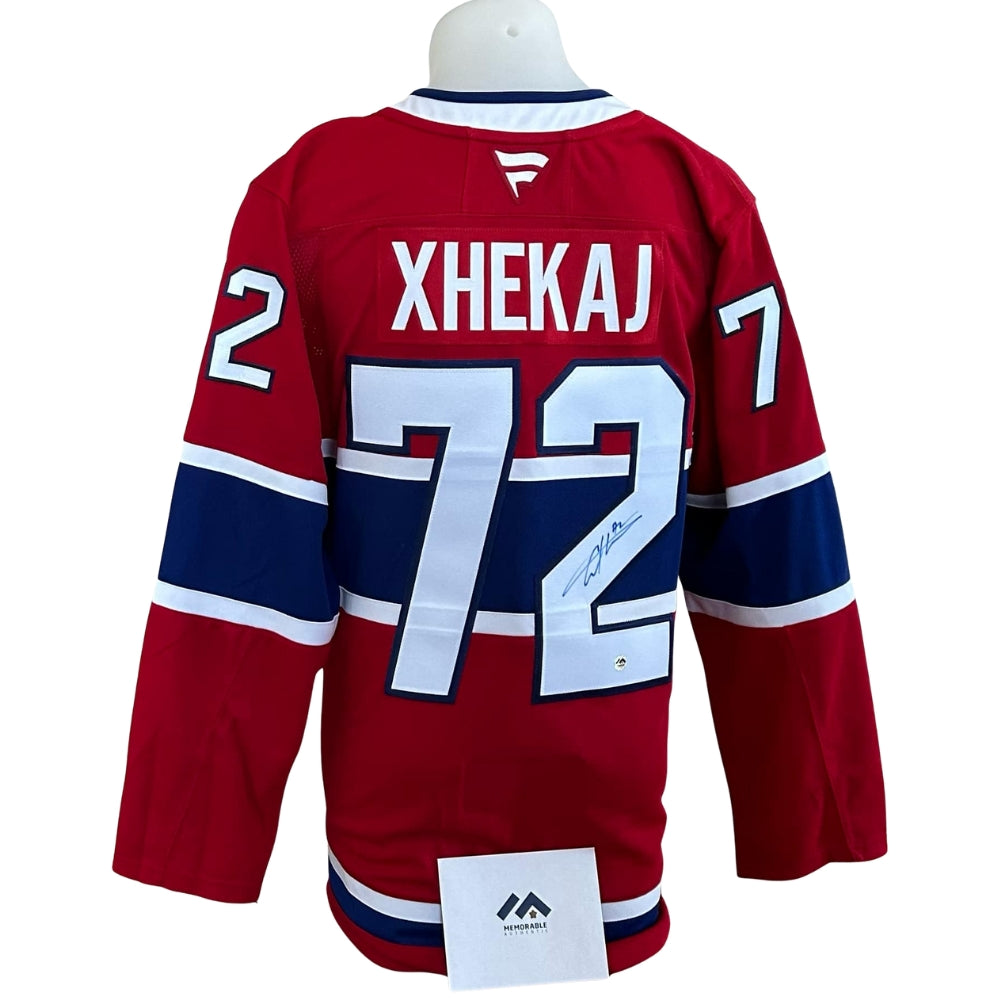 Chandail officiel Fanatics Premium signé - Arber Xhekaj domicile Memorable coa