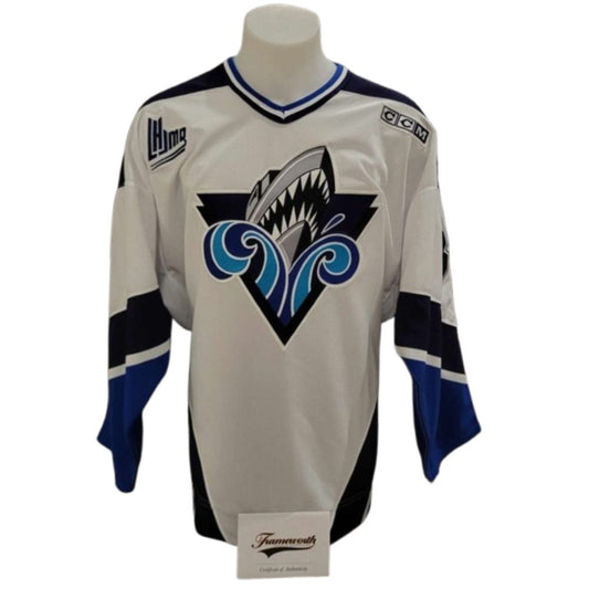 Official CCM Pro signed jersey - Sidney Crosby white Frameworth coa