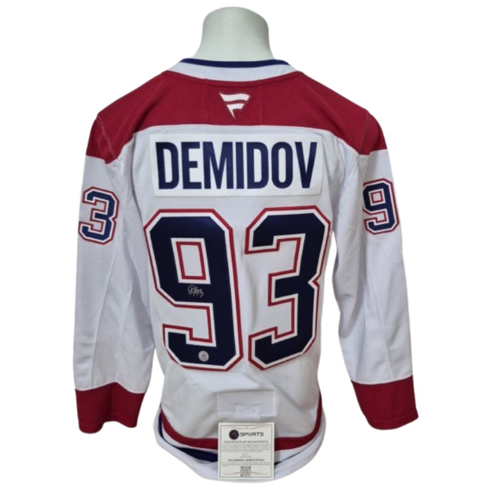 Chandail officiel signé Fanatics Premium - Ivan Demidov visiteur AJs coa