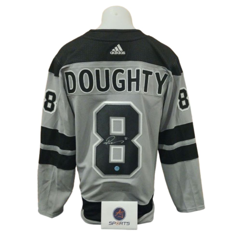 Official Adidas signed jersey - Drew Doughty grey AJs coa