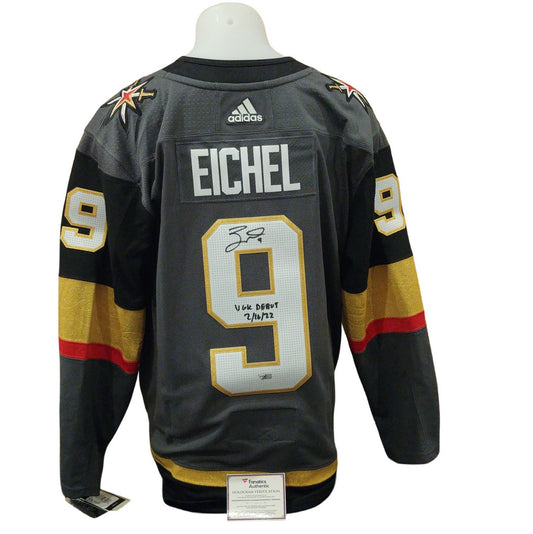 Official Adidas signed jersey - Jack Eichel grey inscribed Fanatics coa 