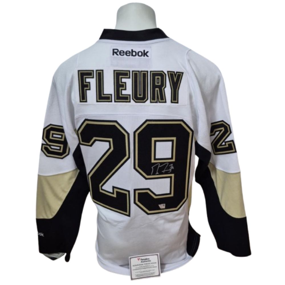 Chandail officiel Reebok signé - Marc-André Fleury blanc Fanatics coa