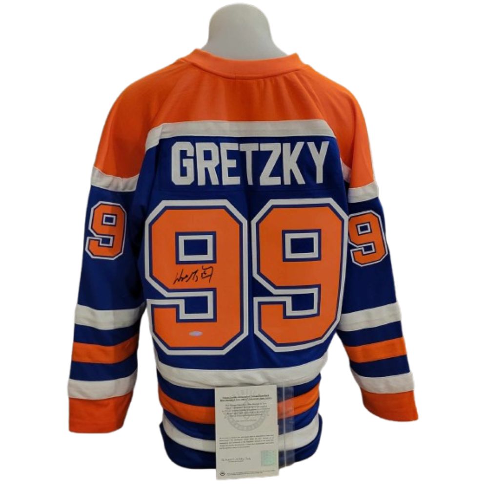 Official Mitchell and Ness signed jersey - Wayne Gretzky blue UD coa