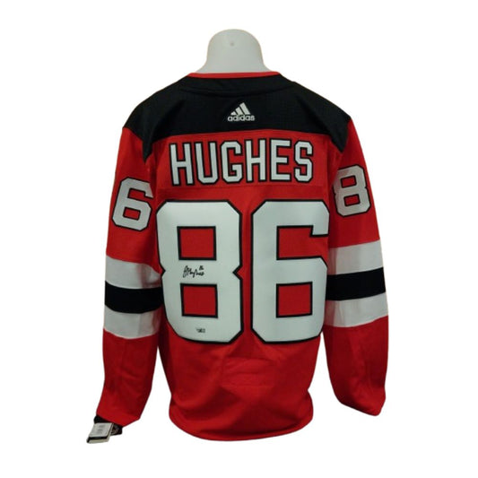 Official Adidas signed jersey - Jack Hughes home Fanatics coa