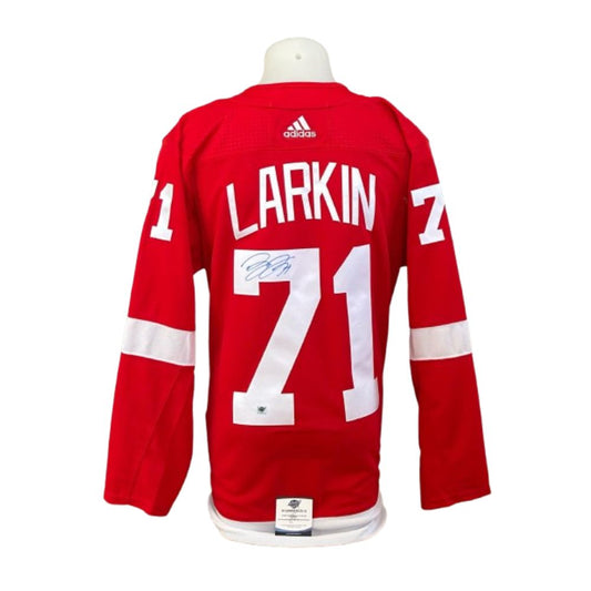 Official Adidas signed jersey - Dylan Larkin home east coast coa