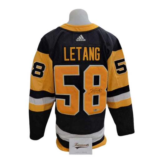 Official Adidas signed jersey - Kris Letang home frameworth coa