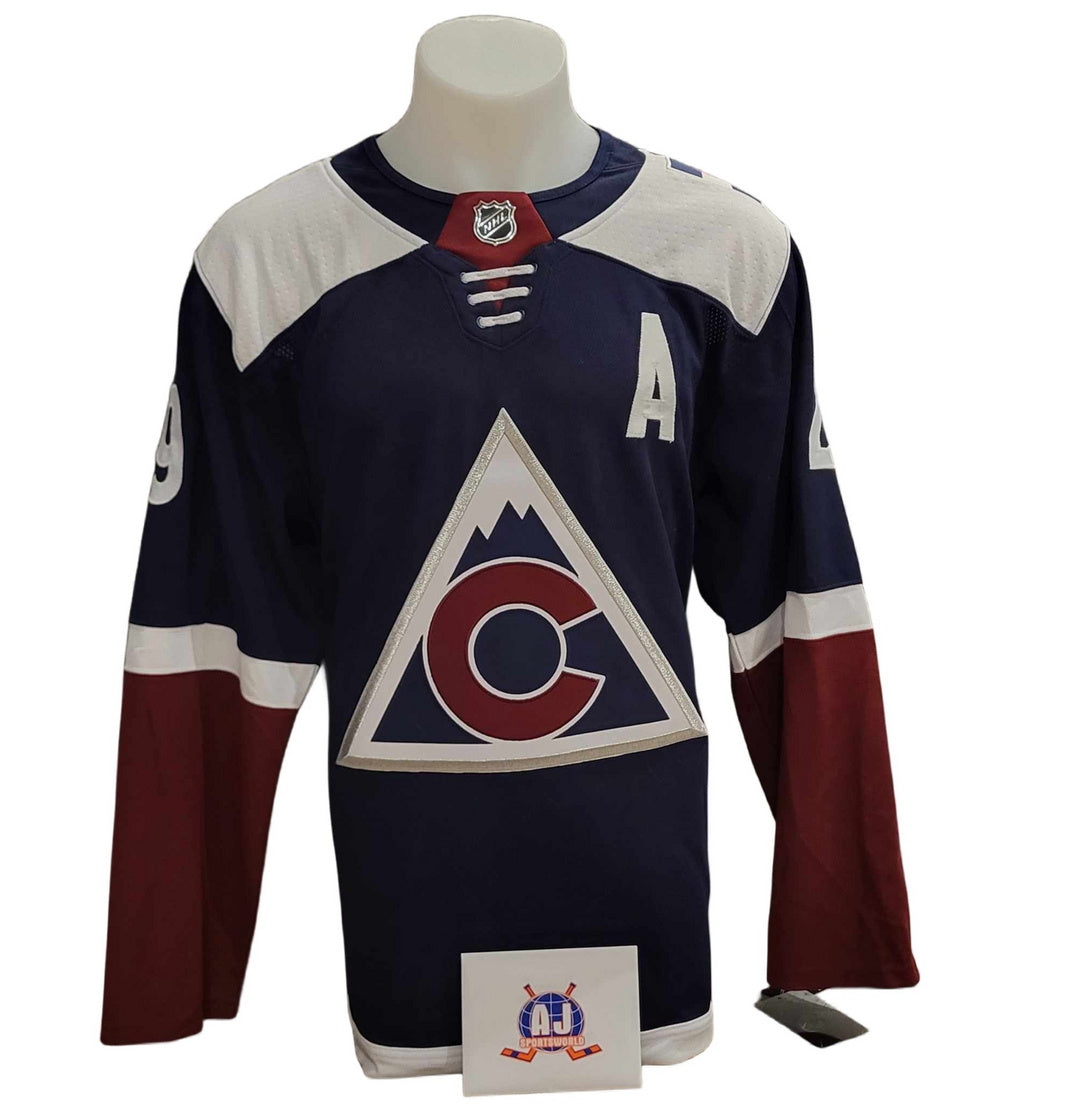 Chandail officiel Adidas signé - Nathan Mackinnon alternatif AJS coa