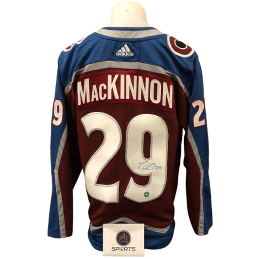 Official Adidas signed jersey - Nathan Mackinnon home AJs coa