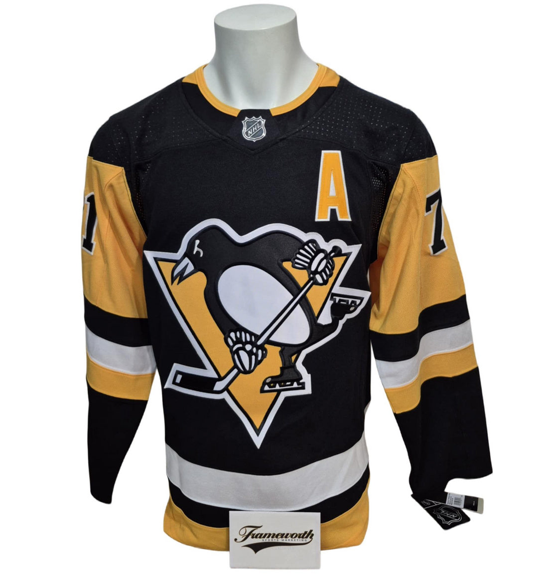 Official Adidas signed jersey - Evgeny Malkin home Frameworth and Malkin coa