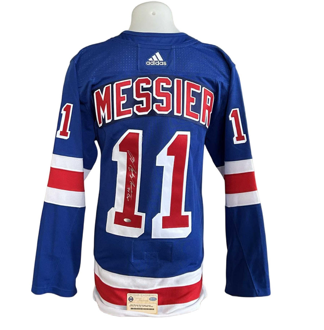 Official Adidas signed jersey - Mark Messier blue HOF Steiner coa