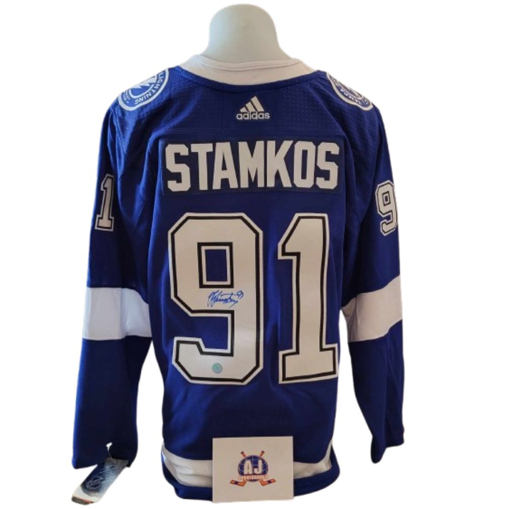 Chandail officiel Adidas signé - Steven Stamkos domicile AJS coa