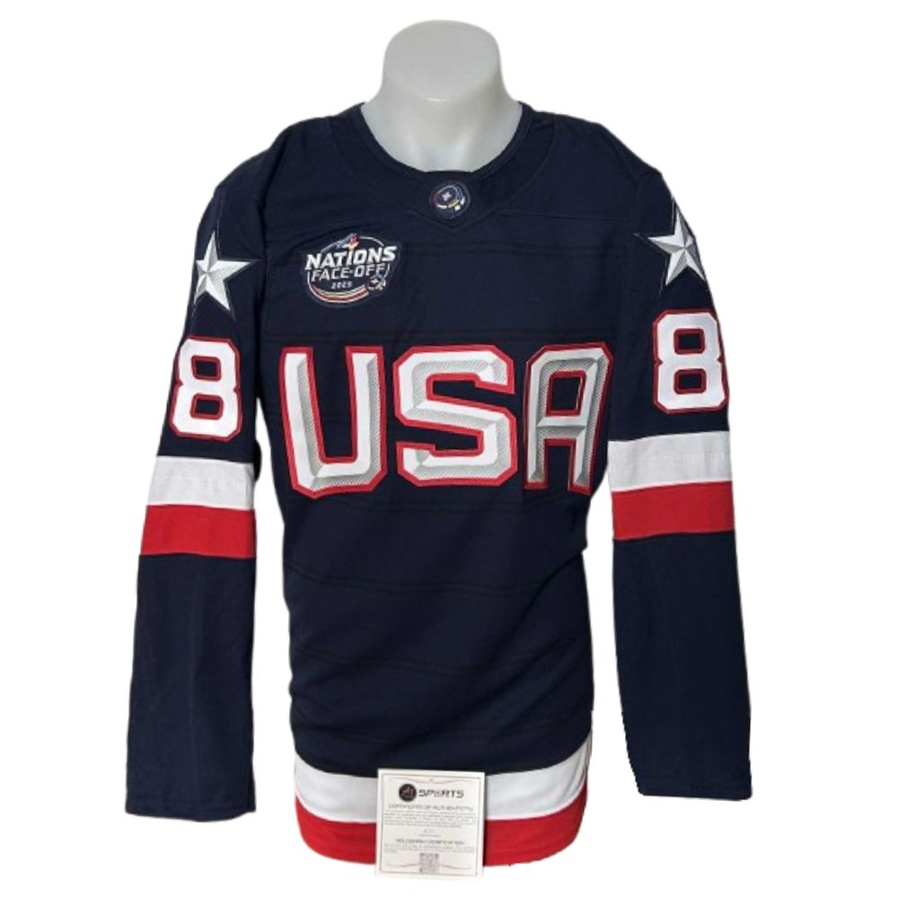 Chandail officiel signé Fanatics Premium - Zach Werenski bleu AJs coa